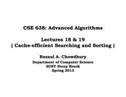 Cache-efficient Searching and Sorting