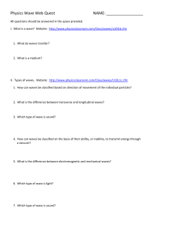 Physics Wave Web Quest NAME