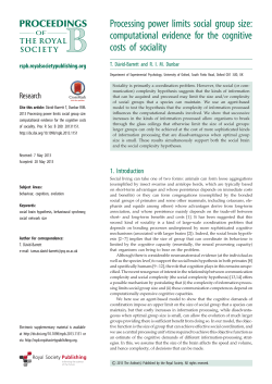 Processing power limits social group size: computational evidence