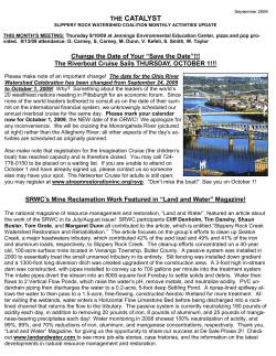 September 2009 - Slippery Rock Watershed Coalition