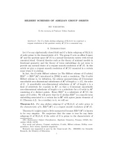 Hilbert schemes of Abelian group orbits