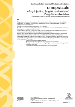 omeprazole - SA Health