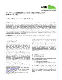 Structural (Performance) class Potential for North America