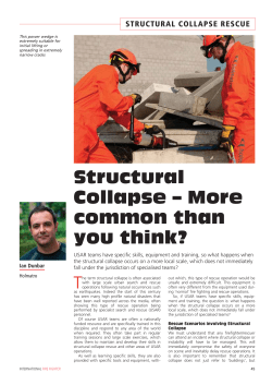 Structural Collapse &ndash; More common than you think?