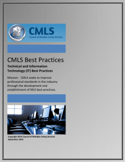 CMLS Best Practices - Council of Multiple Listing Services