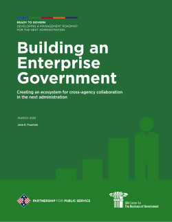 Building an Enterprise Government: Creating an ecosystem for cross