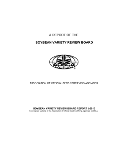 2015 Soybean Variety Review Board Report