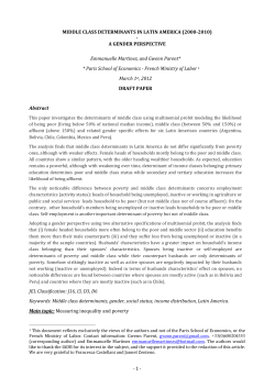 The determinants of Latin American middle class