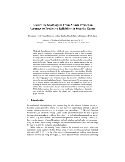 Beware the Soothsayer: From Attack Prediction