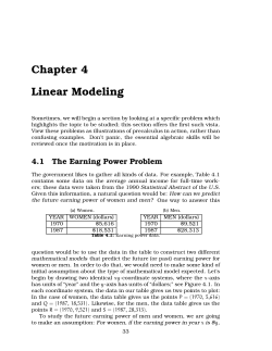 Chapter 4 Linear Modeling