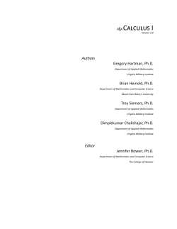 Authors Gregory Hartman, Ph.D. Brian Heinold, Ph
