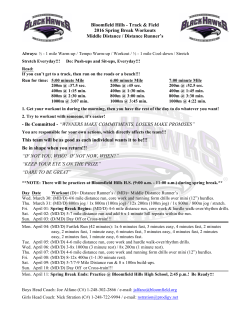 2016 BHHS Spring Break Workouts