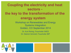 Coupling the Electricity and Heat Sectors &ndash; The Key to the