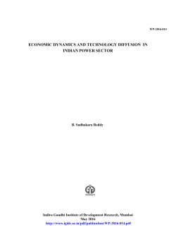 ECONOMIC DYNAMICS AND TECHNOLOGY DIFFUSION IN