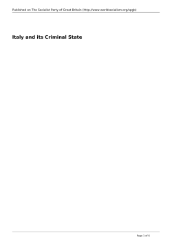 Italy and its Criminal State