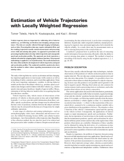 Estimation of Vehicle Trajectories with Locally