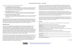 Technology Skills Continuum &ndash; Secondary