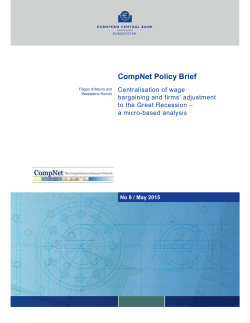 Centralisation of wage bargaining and firms - ECB