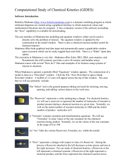 Computational Study of Chemical Kinetics (GIDES)