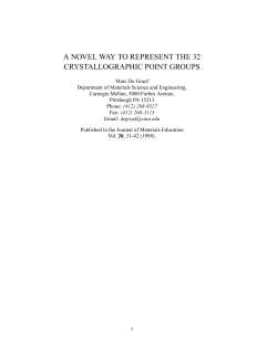 a novel way to represent the 32 crystallographic point groups