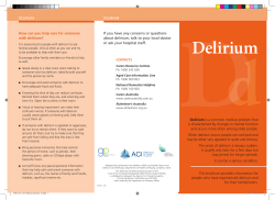 Delirium - Department of Health
