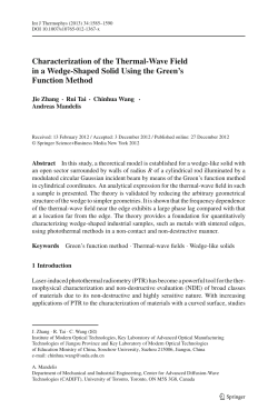 Characterization of the Thermal-Wave Field in a Wedge