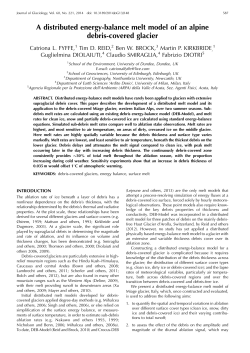 A distributed energy-balance melt model of an alpine debris