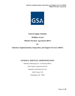 Federal Supply Schedule Multiple