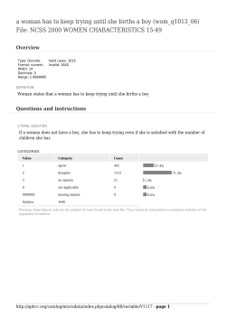 a woman has to keep trying until she births a boy