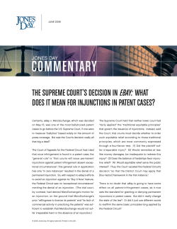 ThE SupREME COuRT`S DECiSiON iN EBAY