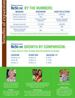 by The Numbers - Habitat for Humanity Sioux Falls