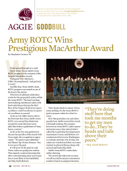 Army ROTC Wins Prestigious MacArthur Award