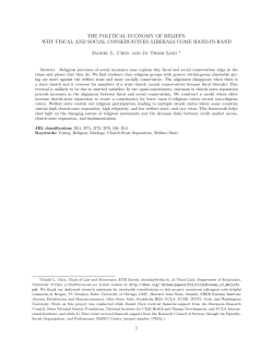 THE POLITICAL ECONOMY OF BELIEFS: WHY FISCAL AND