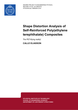 Shape Distortion Analysis of Self-Reinforced Poly(ethylene