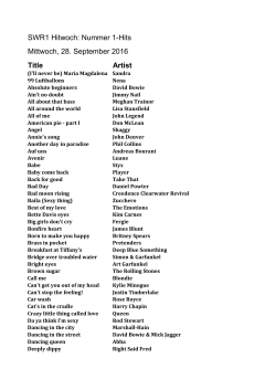 SWR1 Hitwoch: Nummer 1-Hits Mittwoch, 28. September 2016 Title