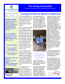 The Caring Connection - Centre Volunteers in Medicine