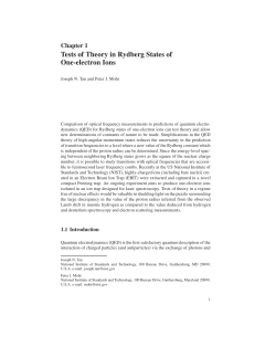 Tests of Theory in Rydberg States of One-electron Ions