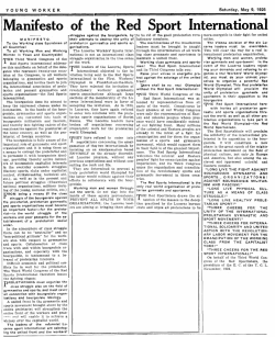 Manifesto of the Red Sport International