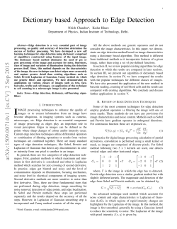 Dictionary based Approach to Edge Detection