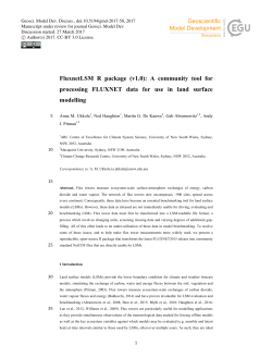 FluxnetLSM R package (v1.0): A community tool for processing