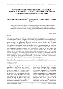DIFFERENCES BETWEEN EXPERT AND NOVICE GYMNASTS