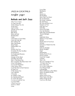 the complete song list in PDF format
