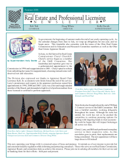 Real Estate and Professional Licensing