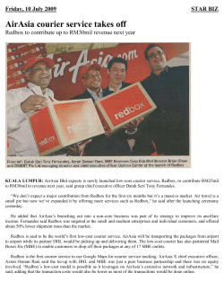 AirAsia courier service takes off