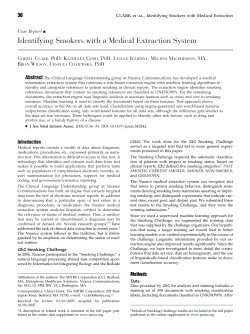 Identifying Smokers with a Medical Extraction System