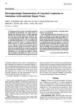 Electrophysiologic demonstration of concealed conduction