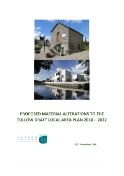 Proposed Material Alterations to the Tullow Draft LAP 2016 to 2022