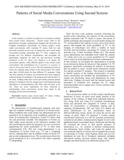 Patterns of Social Media Conversations Using Second Screens