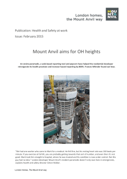Mount Anvil aims for OH heights