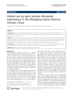 Habitat use by giant pandas Ailuropoda melanoleuca in the